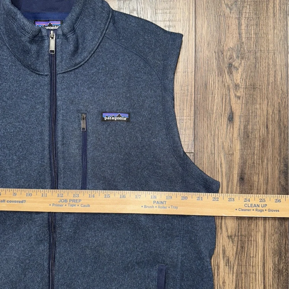 Patagonia Men's Better Sweater Vest Navy Blue Nena Full Zip Fleece Size Large